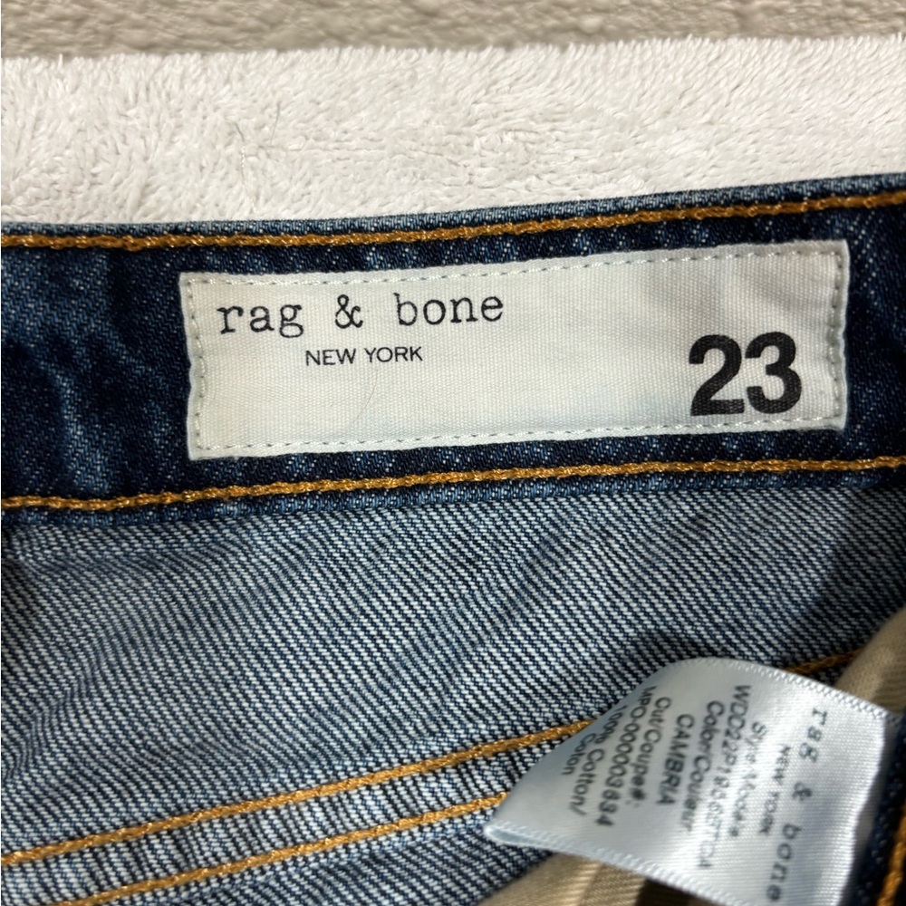 Rag & Bone New York Cambria Denim Cutoff DRE Shorts Sz 23 - Picture 2 of 12
